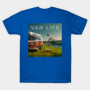 Van Life Camper RV Outdoors in Nature T-Shirt